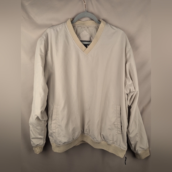 Tres Bien large beige pullover, two pockets, 1 side zipper on side, cuffs clean - Picture 2 of 9